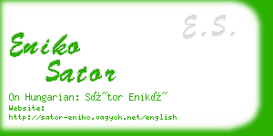 eniko sator business card